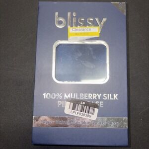 Blissy Standard 100% Mulberry Silk Pillowcase Navy Blue 20685